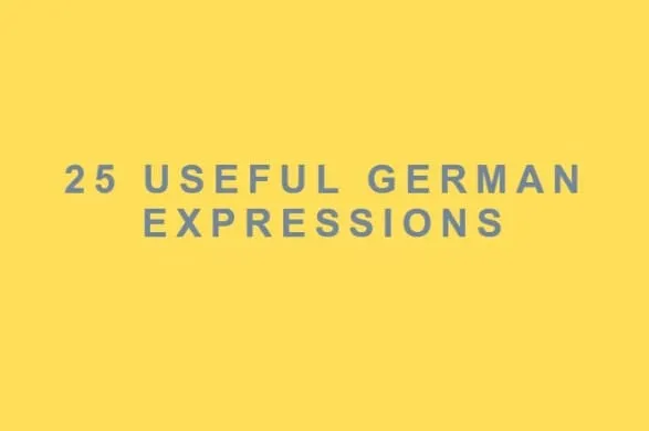25 useful German expressions
