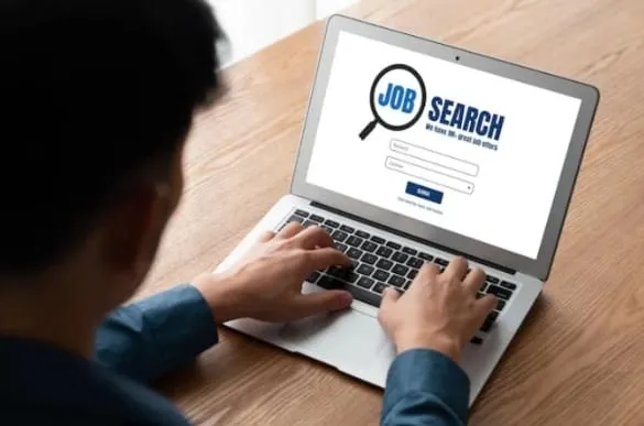 Searching for new job for German speakers online. Challenging but possible.